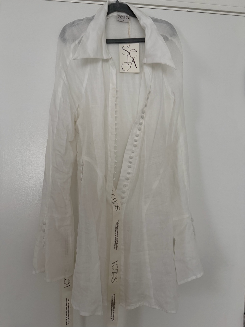 Studio Selea Ivory Collar Mini Dress - Picture 3 of 4